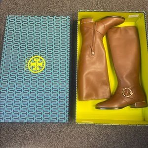 NWT Tory Burch Sofia Riding Boot in Festival Brown